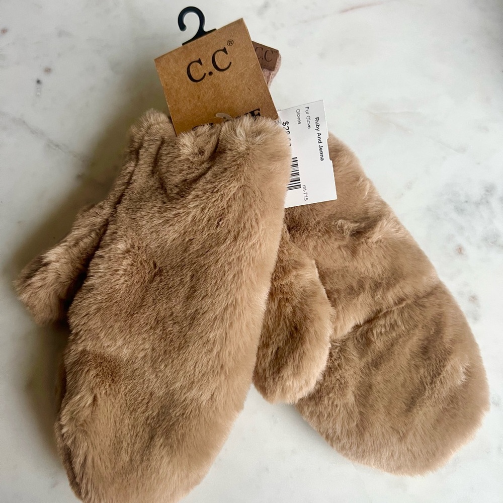 C.C Mocha Knit Mittens